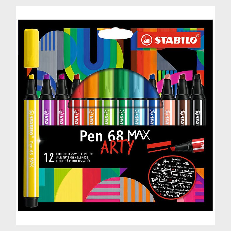 Stabilo Tuscher - Pen 68 Max Arty - 12 stk. - Multifarvet