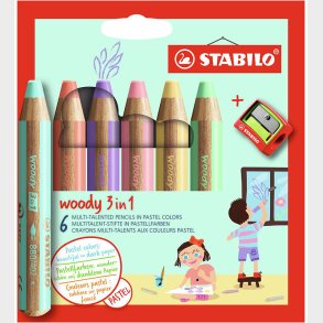 Stabilo Farveblyanter - Woody - 8806-2 - Pastel