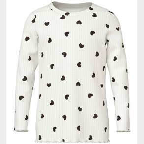 Name It Bluse - NmfVemma - Cloud Dancer/Tiny Heart