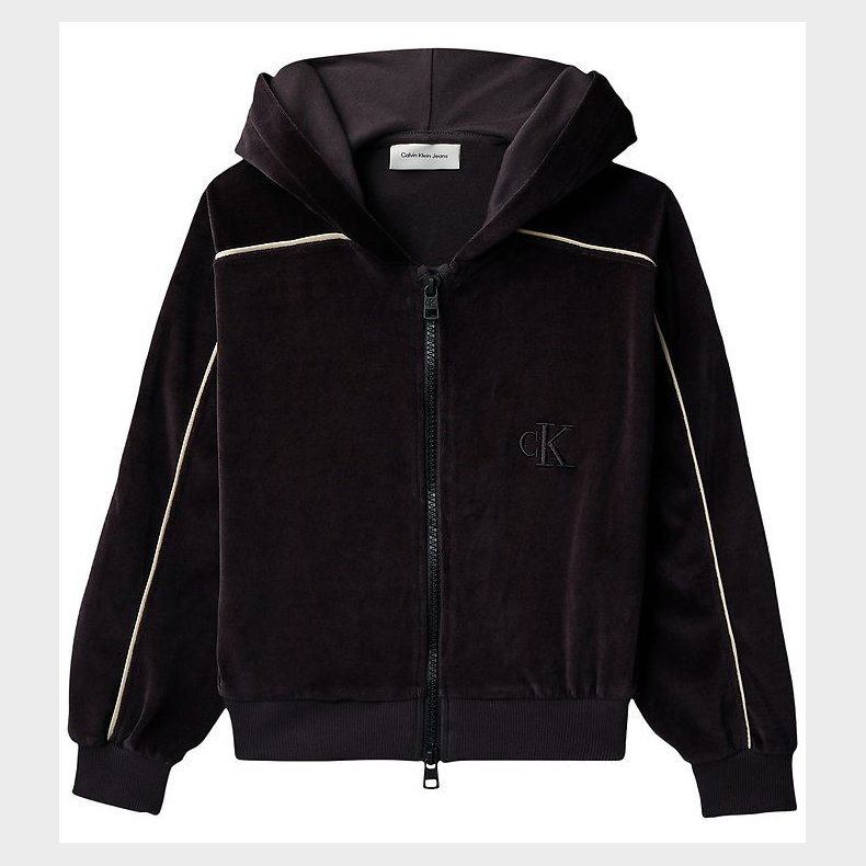 Calvin Klein Cardigan - Velour - Black