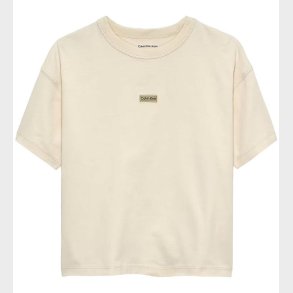 Calvin Klein T-shirt - Folded Logo Label - White Gray