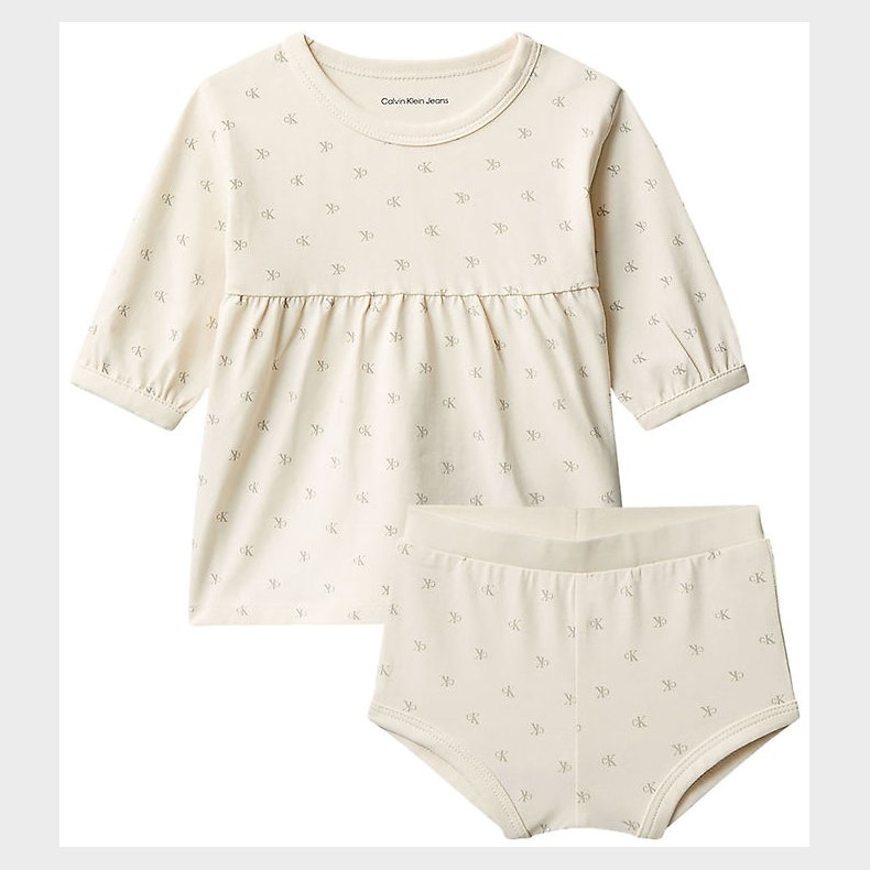 Calvin Klein S�t - Kjole/Bloomers - Monologo White