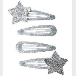 Name It Hrklemme - 4-pak - NmfRosa - Silver/STARS