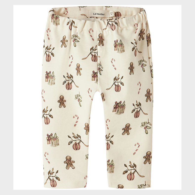 Lil' Atelier Leggins - NbnLayo - Turtledove/Christmas