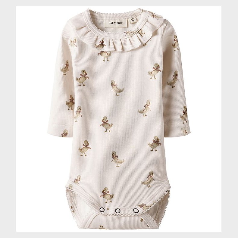 Lil' Atelier Body L/ - Rib - NbfLavo - Almost Mauve/Goose