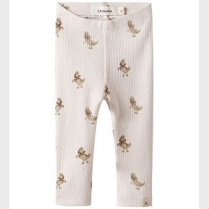 Lil' Atelier Leggings - Rib - NbfLavo - Almost Mauve/Goose