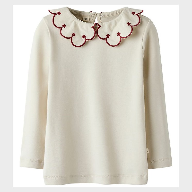 Lil Atelier Bluse - NmfFundo - Turtledove/ Red Dahila