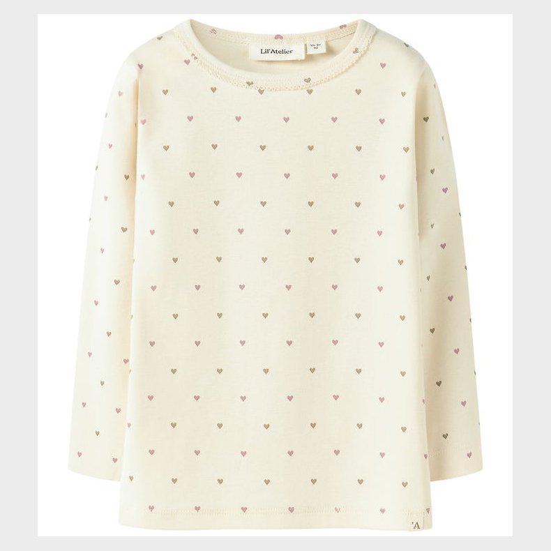 Lil Atelier Bluse - NmfFlalo - Turtledove/Heart