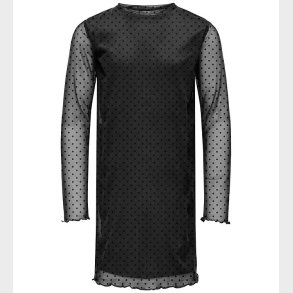 Kids Only Kjole - Mesh - KogDora - Black/Dots Flock Black