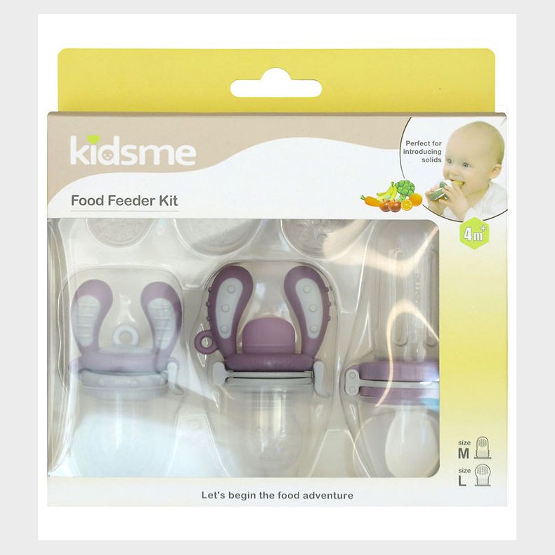 KidsMe Food Feedere - Startpakke - M/L - Plum