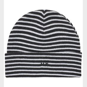 Mads Nrgaard Hue - Strik - Isak Ambas Stripe - Sort/Hvid