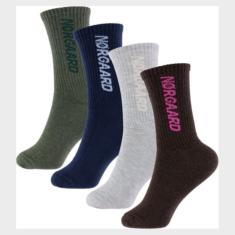 Mads Nrgaard Strmper - Sock Box Logo Step up - 4-pak - Multi