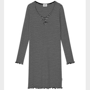 Mads Nrgaard Bluse - Rib - Tikina - Black/Vanilla Ice