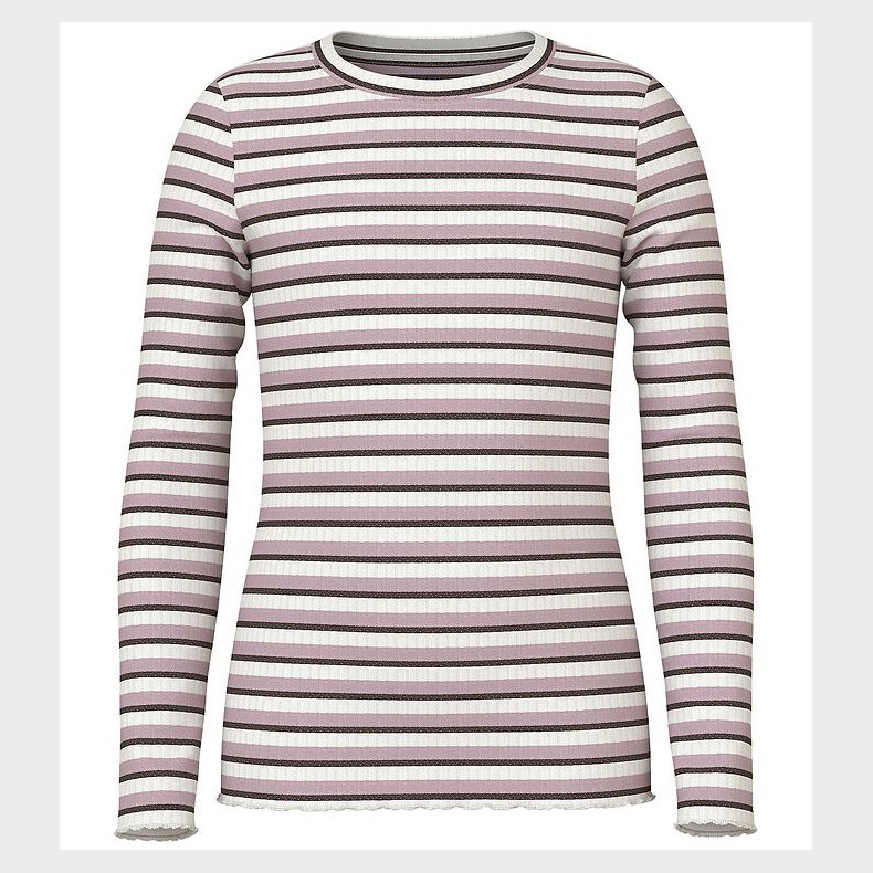 Name It Bluse - NkfVemma - Cloud Dancer/Seal Brown/Keepsake Lila