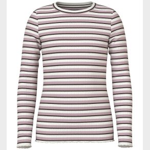 Name It Bluse - NkfVemma - Cloud Dancer/Seal Brown/Keepsake Lila