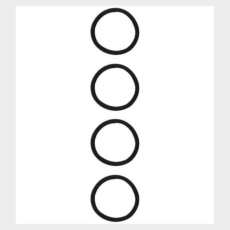 Name It Hrelastikker - NkfRiga - 4-pak - Black/m. Glitter