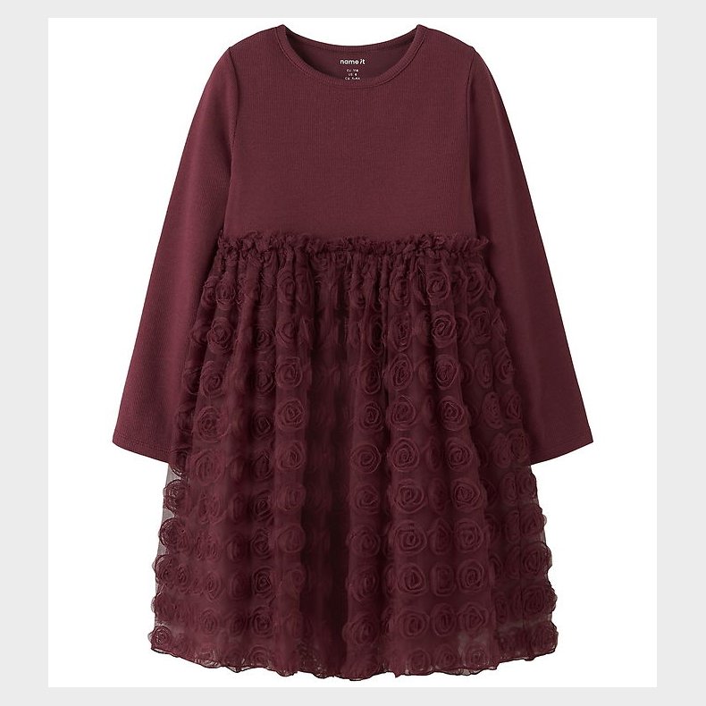 Name It Kjole - Tyl - NmfSykia - Burgundy