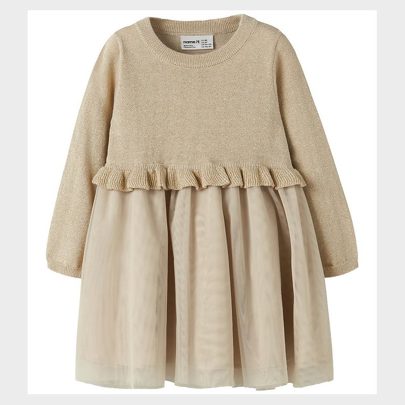 Name It Kjole - Strik - NmfRefraja - Cement
