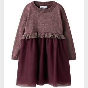 Name It Kjole - Strik - NmfRefraja - Burgundy