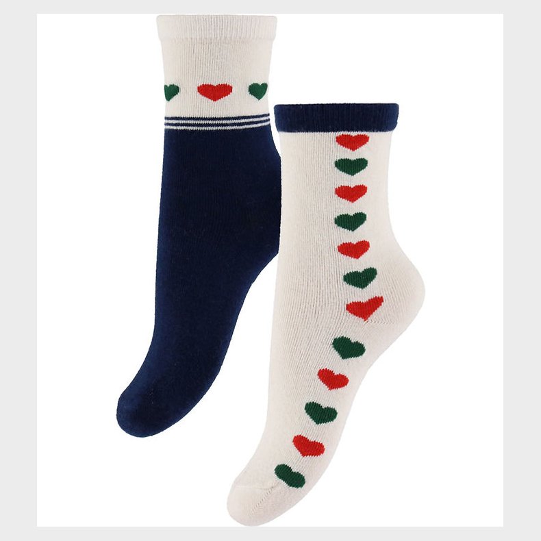 Konges Sljd Strmper - 2-pak - Heart Mix