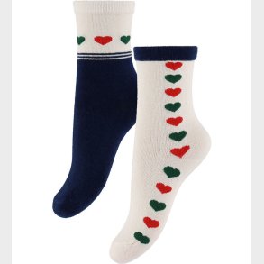 Konges Sljd Strmper - 2-pak - Heart Mix