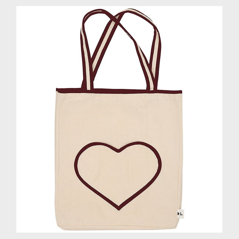 Design Letters Mulepose - In My Heart - Natural /Syrrah Burgundy