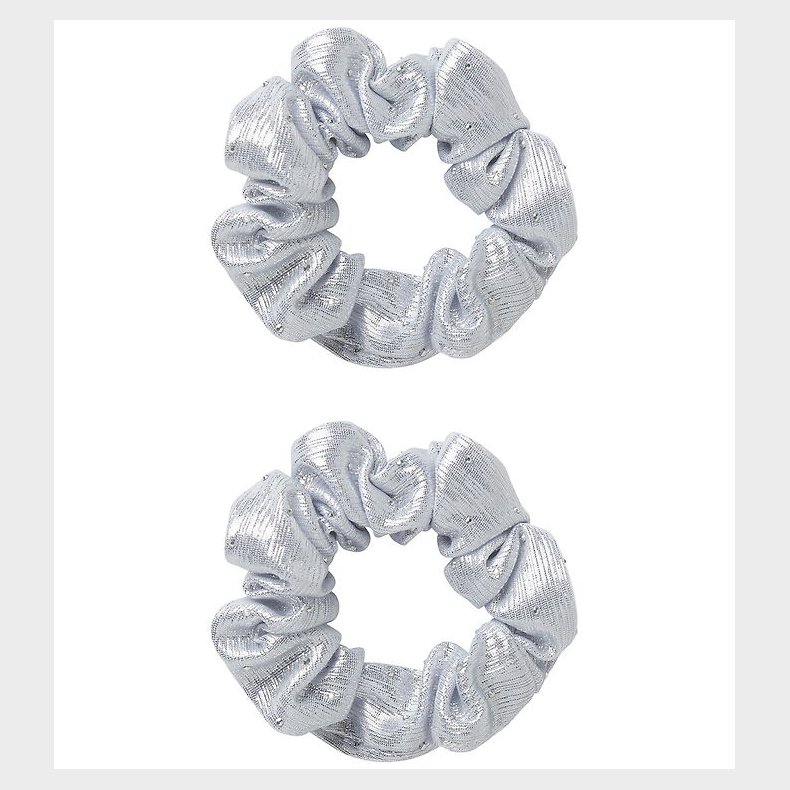 Name It Scrunchie - 2-pak - NkfRiglitter - Silver