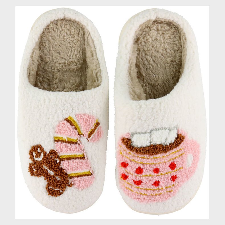 By Str Hjemmesko - Slippers Jul - Rosa/Brun