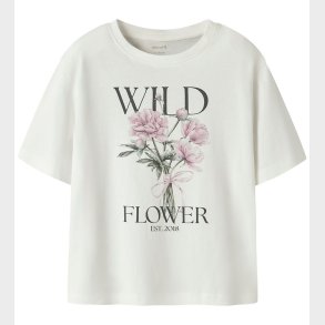 Name It T-shirt - NkfVotea - Cloud Dancer/Wild Flower