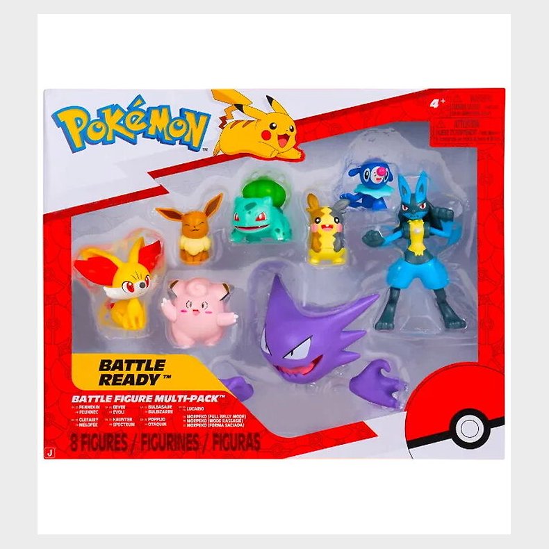 Pokmon Figur - 8-pak - Battle Figure