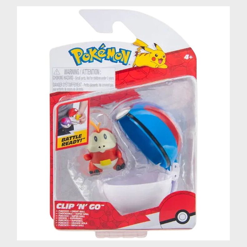 Pokmon Figur - Clip 'N' GO - Fuecoco m. Great Ball