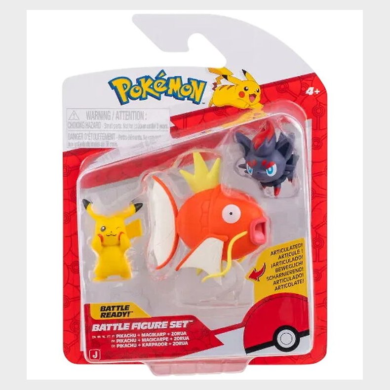 Pokmon Figurer - Battle Figure - Pikachu/Magikarp/Zorua