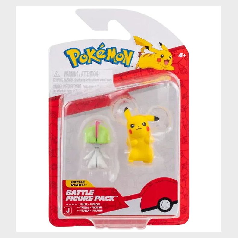 Pokmon Figur - Battle Figure - 2-pak - Ralts/Pikachu
