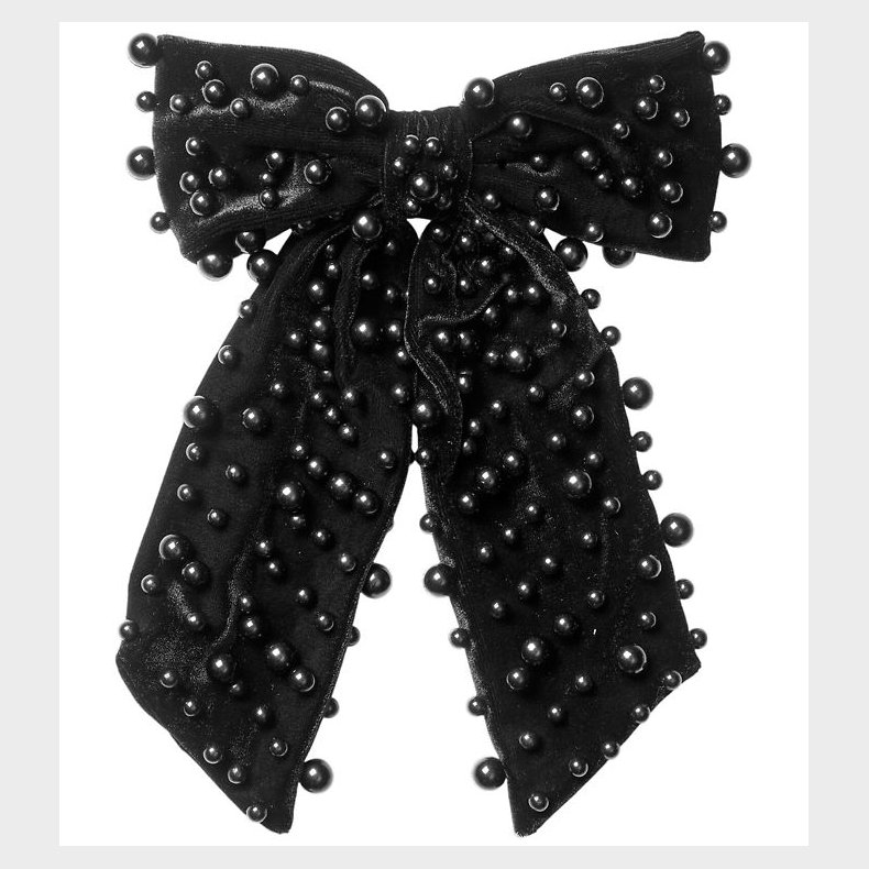 DAY ET Hrspnde - Pearly Velvet Bow - Sort
