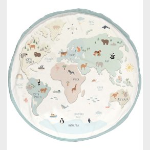 Play&Go Legetjstppe - 140 cm - Worldmap