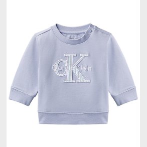 Calvin Klein Sweatshirt - Monologo - Dusky CornflowerBlue
