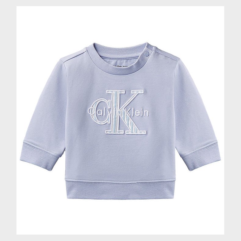 Calvin Klein Sweatshirt - Monologo - Dusky Cornflower Blue
