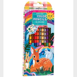 Eeboo Farveblyanter - Dobbeltsidet - 12-pak