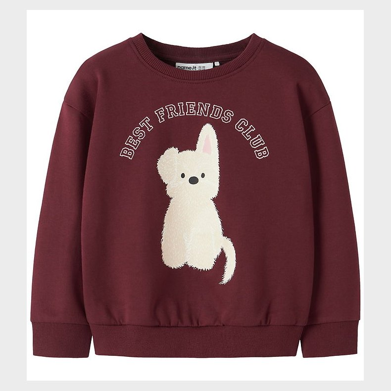 Name It Sweatshirt - NmfViloui - Burgundy/ Best Friend Club