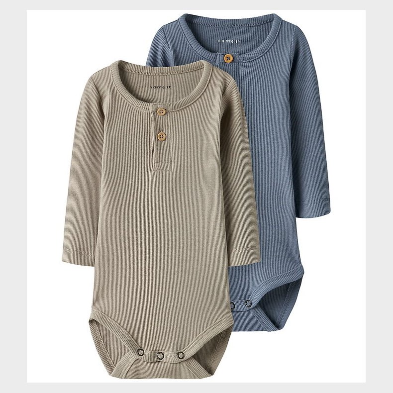 Name It Body l/ - 2-pak - Rib - Noos - NbmKab - Troposphere/PUR