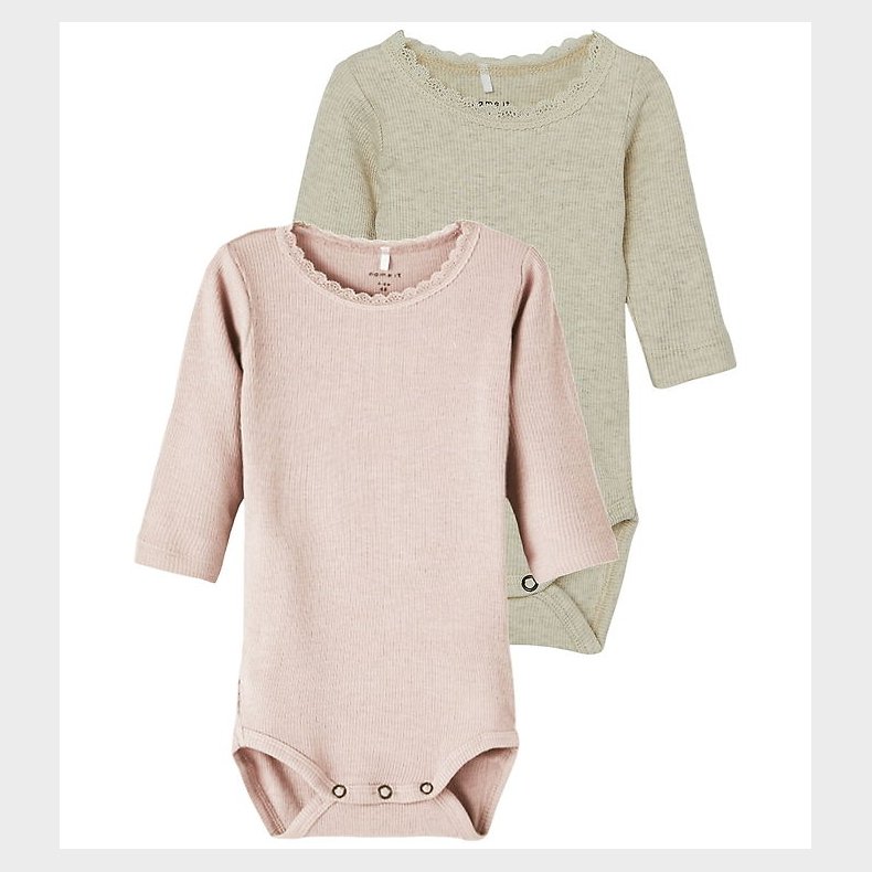 Name It Body l/ - 2-pak - Rib - Noos - NbmKab - Peyote Melange/