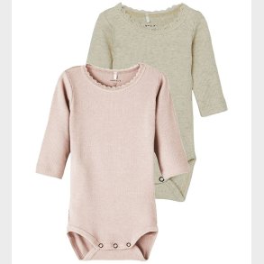 Name It Body l/ - 2-pak - Rib - Noos - NbmKab - Peyote Melange/