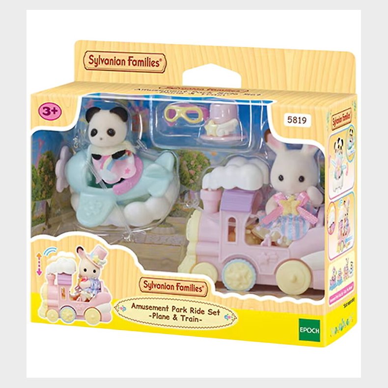 Sylvanian Families - Amusement Park Ride Set - Plane & Train - 5