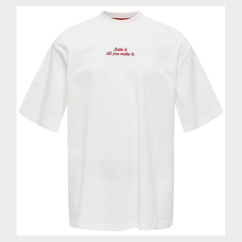 Kids Only T-shirt - KogBabette - Cloud Dancer/Croissant