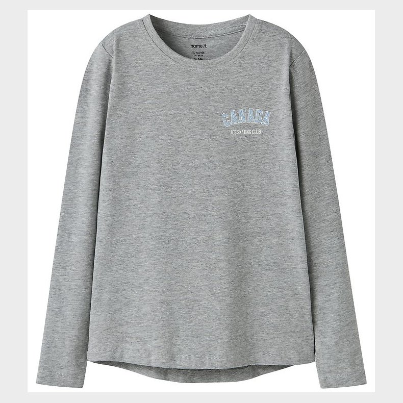 Name it Bluse - NkfVix - Grey Melange/Canada