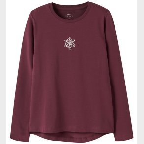 Name it Bluse - NkfVix - Burgundy/Snowflake