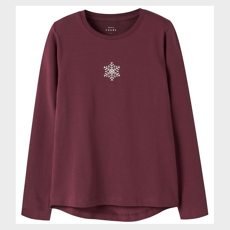Name it Bluse - NkfVix - Burgundy/Snowflake