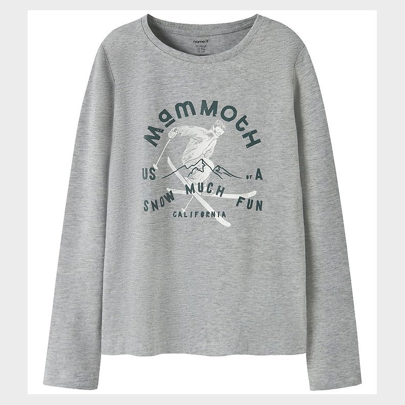 Name it Bluse - NkmVux - Grey Melange/Snow