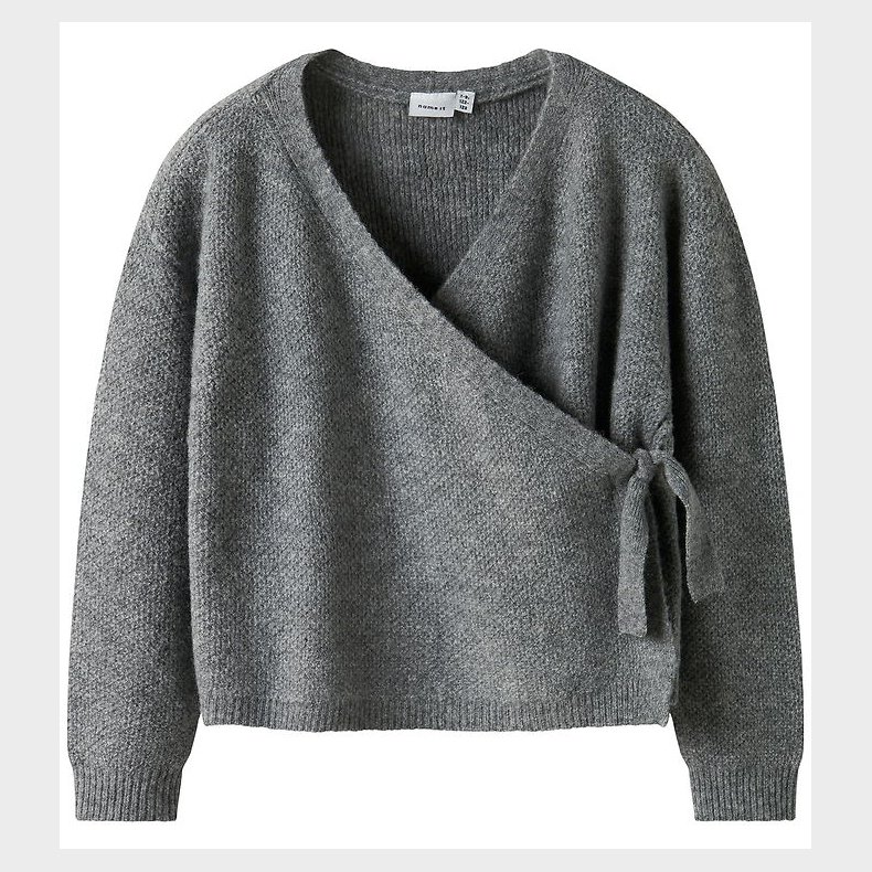 Name it Bluse - NkfSanie - Strik - Grey Melange