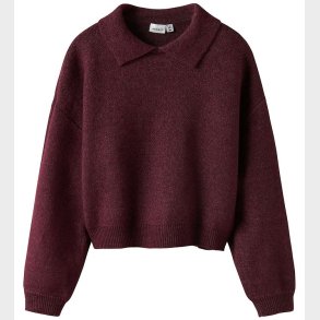 Name it Bluse - NkfSonia - Strik - Burgundy